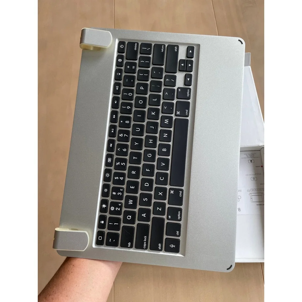 Brydge 12.9 Bluetooth Keyboard Aluminum for iPad Pro 12.9 1st 2nd Gen Silver